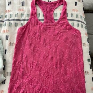 Pink lulu tank top